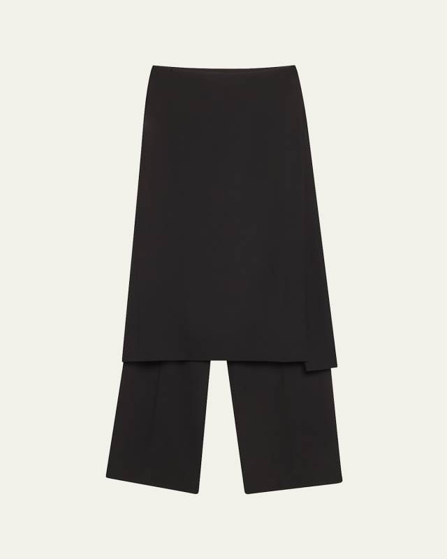 Hybrid Baggy Wool-Blend Pants